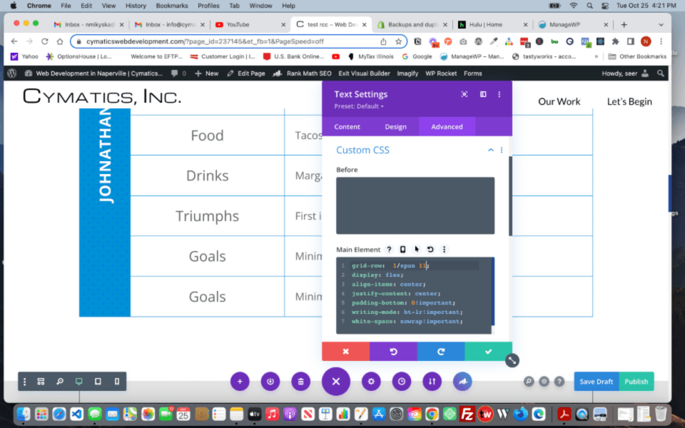 Step 9 Change the span from 10 to 11 on line 1 of the custom css